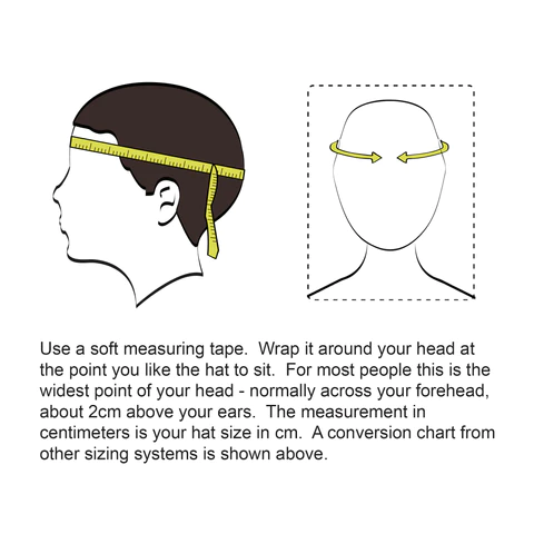 Measure Hat Size Chard Dali Hats